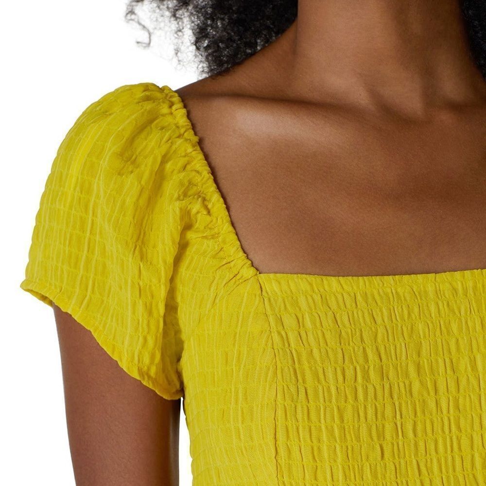 RTR NOW women's Mustard Gold Babydoll Dress size small in golden yellow - Picture 4 of 15
